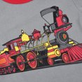 thumbnail image 6 of WOYY Big Boy's 2Pcs Pajamas Cartoon Train Print Long Sleeve T Shirt Pants Sleepwear, 6 of 8
