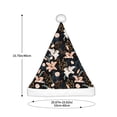 thumbnail image 3 of KLL Christmas Hats for Adults Plush Lilies Flowers Print Santa Hat Xmas Fluffy Santa Claus Hat for Women Men, 3 of 6