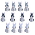 thumbnail image 4 of CIMAXIC 12 Pcs Modèles de Lapins de Pâques en Résine Petites Figurines de Lapins, 1.38"X0.79"X0.79 Pouces, 4 of 4