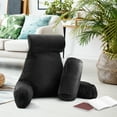 thumbnail image 2 of Nestl Reading Pillow Bonus Portable Lap Desk Stand for Laptop, Back Rest Pillow for Sitting in Bed, Shredded Memory Foam Bed Rest Pillow with Arms and Pockets, Large, Black, 2 of 11