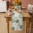 thumbnail image 2 of Sage Green Coastal Table Runner 90 Inches, Starfish Shell Coral Summer Beach Rustic Bed Runner Dresser Scarves Tabletop for Indoor Outdoor Parties/Ceremony/Banquet, 13" x 90", 2 of 9