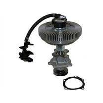 Engine Water Pump with Fan Clutch - Compatible with 2002 - 2009 Chevy Trailblazer 4.2L 6-Cylinder 2003 2004 2005 2006 2007 2008