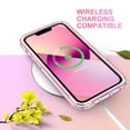 thumbnail image 4 of ULAK Phone Case for iPhone 13, Sturdy Rugged 2 in 1 Hybrid Heavy Duty Shockproof Clear Case for Apple iPhone 13 6.1 inch 2021, Pink Glitter, 4 of 9
