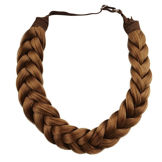 Fiudx Diadema Trenzada Peluca de Cinco Hebras Trenzas para Mujeres Diadema Trenzada Trenzas