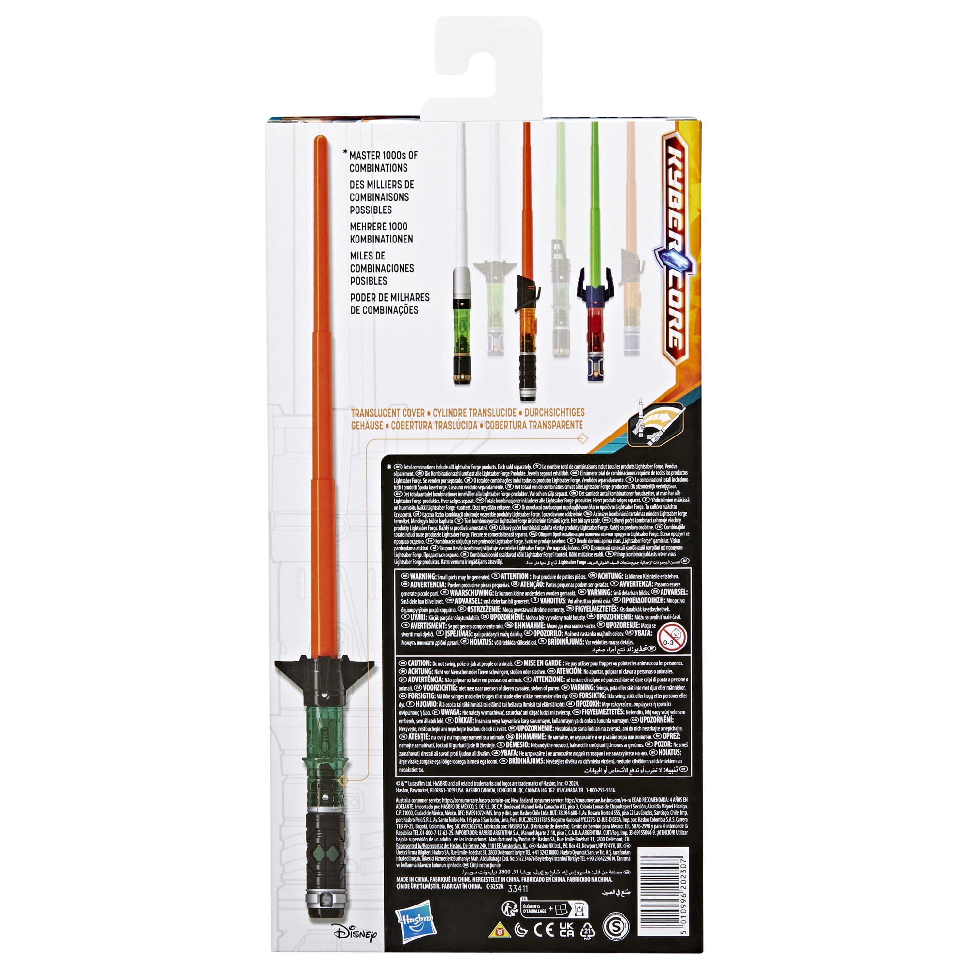 Star Wars Lightsaber Forge Kyber Core Baylan Skoll, sabre laser orange personnalisable