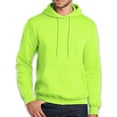 thumbnail image 2 of JERZEES Hi-Vis Hoodie: High Visibility Nublend Fleece Hooded Pullover Sweatshirt for Men in Green, 50/50 Cotton/Polyester - Size XL, 2 of 5