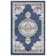 thumbnail image 1 of 3 x 7 Pi Vintage Oushak Médaillon Rectangle Zone Tapis&44; Marine, 1 of 1