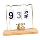 thumbnail image 2 of Bear Wooden Metal Flip Calendar Daily Flip Calendar Reusable Perpetual Calendar Desktop Flip Calendar for Office Dormitory Wood Color Swing, 2 of 4