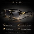 thumbnail image 5 of 2 Pack Fashion Square Sunglasses Unisex Double Bridge Metal Frame Stylish Outdoor Driving Travel Party, 5 of 8