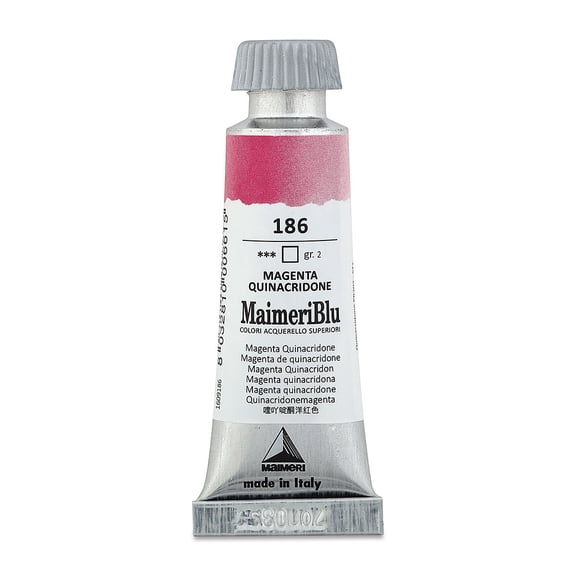 Maimeri Blu Artist Watercolor - Magenta Quinacridone, 12 ml Tube