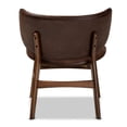 thumbnail image 4 of Baxton Studio Marcos Brun Foncé et Noyer Brun Fauteuil d'Appoint en Bois Fini, 4 of 9