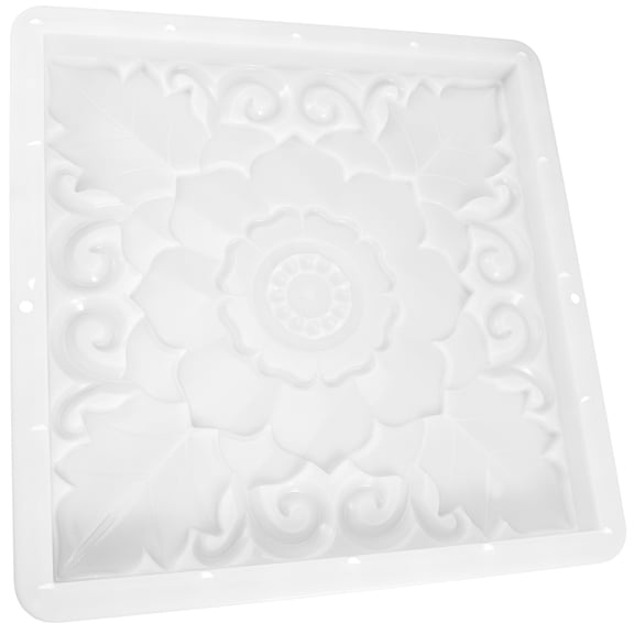 UPOUART Decorative Concrete Tile Molds Concrete Brick Mold White Plastic for Outdoor Use 1Set