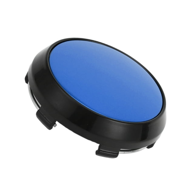Tapas de centro de rueda Unique Bargains OD: 68mm/2.68" Negro 1 Pc con etiqueta azul