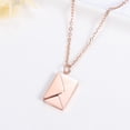 thumbnail image 1 of Collier en Acier Titane Enveloppe Chaîne Clavicule couple Lettrage Amour Bijou en Acier Inoxydable, 1 of 5