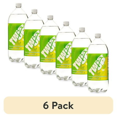 (6 pack) Great Value Twist up Lemon Lime Soda, 2 Liter Bottle