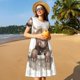 thumbnail image 4 of Easygdp Cute Cow Bath para Vestido Transpirable de Mujer, Vestido Suelto de Manga Corta con Pliegues y Bolsillos para el Verano, 4 of 6