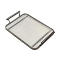 thumbnail image 4 of Bandeja de servicio de acrílico perfecl con asas Organizador de almacenamiento de cosméticos Bandeja decorativa grande, 4 of 8
