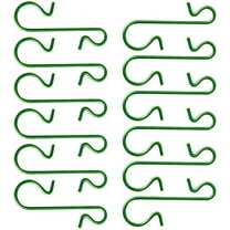 150PCS Christmas Ornament Hooks Xmas Ornament Hangers Metal Wire Hooks S-Shaped for Christmas Tree Party Balls Decoration Green