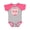 Baseball Heather and Hot Pink, variant on Kawaii I Love Pigs Boys or Girls Baby Bodysuit