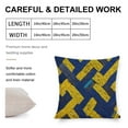 thumbnail image 2 of Throw Pillows Covers Woven Colorful Royal Blue Yellow Print Pillowcase 18"x18" Woven Boho Farmhouse Pillow Cover for Couch Bed Home Decor, 2 of 7