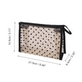 thumbnail image 2 of Unique Bargains 1 Pc Bolsa de Maquillaje Ligera para Vacaciones Tela de Malla Beige 8.46"x3.35"x5.71", 2 of 5