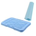 thumbnail image 2 of Bunblic Dog Toilet Dog Training Potty Tray Open Top Entry Dog Litter Pan Reusable Potty Pee Pad Holder with Removable Post for Rabbit Blue, 2 of 8