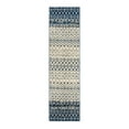 thumbnail image 3 of Unique Loom Tribal Trellis Collection Area Rug - Alami (2' 7" x 10' Runner Ivory Navy Blue/Gray), 3 of 11