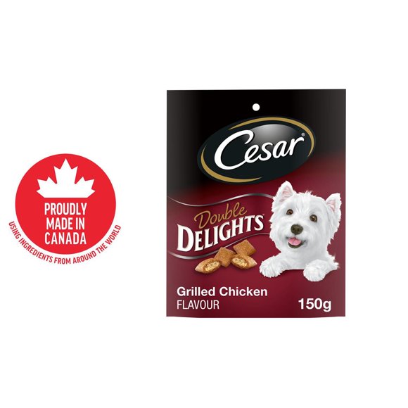 Gâteries pour chiens CESAR DOUBLE DELIGHTS, petits chiens adultes, saveur de poulet