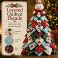 thumbnail image 4 of Quilted Christmas Tree Kit, Handmade Fabric Holiday Tree Decor | DIY Patchwork Sewing Craft Kit with Cute Topper Home Mantel Table Office Display, 4 of 6