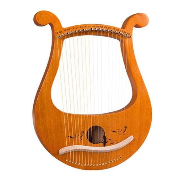 Lyre Harp,19 String Greek Violin,19 String Lyre Unique Patterns Carved Phonetic Symbols,For Music L