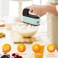 thumbnail image 2 of Yomelo 9-Speed Digital Hand Mixer Electric, 400W Powerful DC Motor, Baking Mixer Handheld with Snap-On Storage Case, Touch Button, Turbo Boost, Dough, 2 of 9