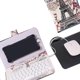 thumbnail image 3 of Funda para teclado Funda protectora para teclado de teléfono de cuero PU de 7 pulgadas con soporte para teléfono para oficina de negocios, 3 of 5