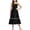 Black, variant on Girls Lace Trim Spaghetti Strap Dress for Kids Casual Summer Wear School Playwear Ruffle Edge Cami Dress for Big Kids Tweens Daily Outings Vacation Beach Wear All Occasion Apparel