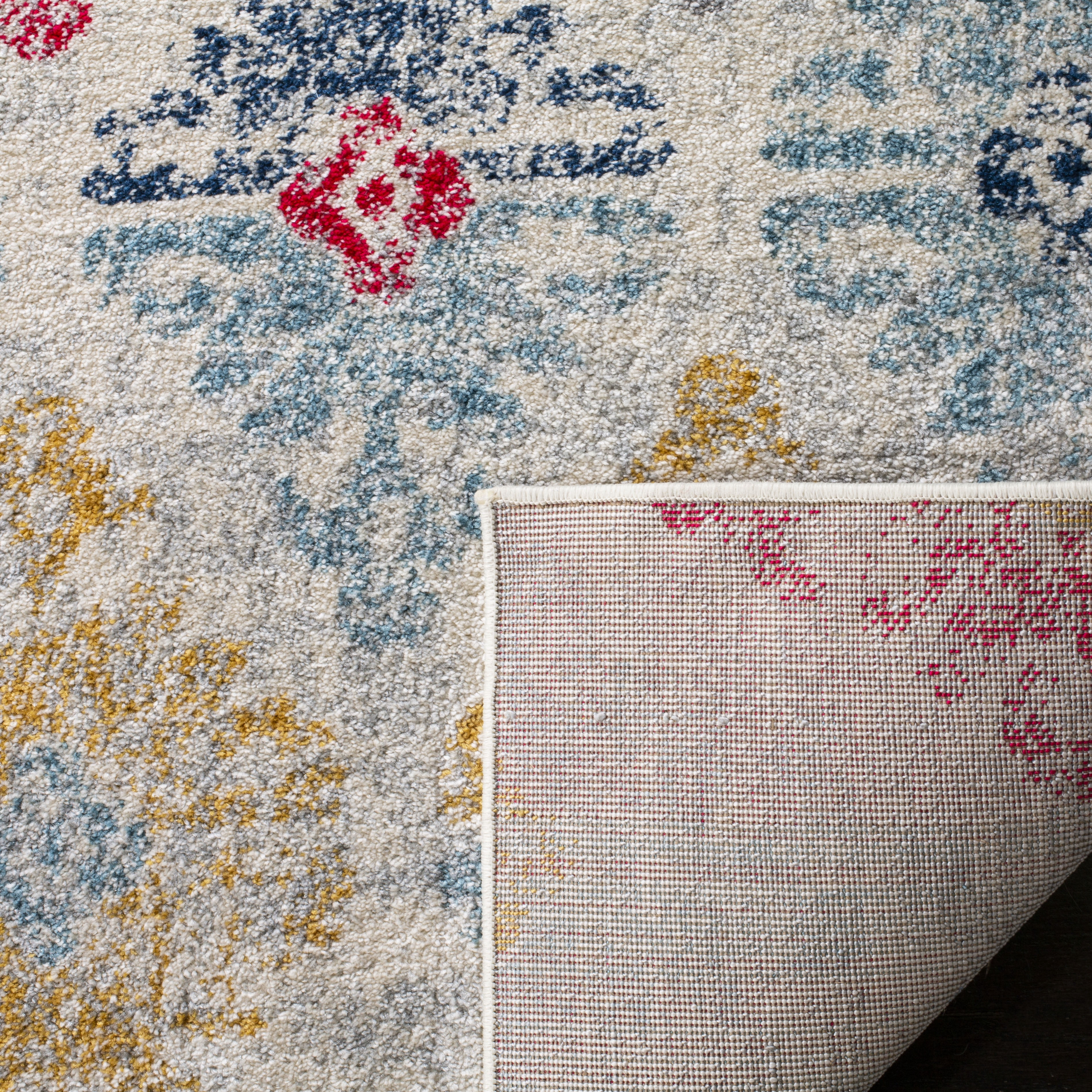 Safavieh Madison Darin Damask Area Rug, Ivory/Blue, 6'7" x 6'7" Square