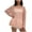Pink, variant on Nmnitkp Sweaters for Women Soft and Comfortable Women Casual Long Sleeve Fall Sweaters Hole Hollow Out Crew Neck Solid Color Soft Ribbed Knitted Oversized Pullover Loose Fit Jumper