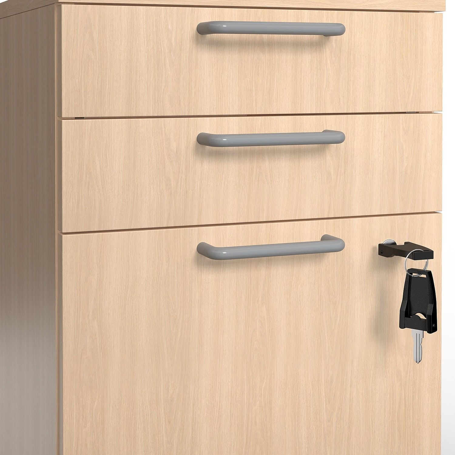 Staples Union & Scale Essentials 3-Drawer Vertical File Cabinet Mobile/Pedestal Letter/Legal Natural
