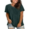 thumbnail image 2 of Yubnlvae Plus Size Loose T-Shirts for Women - 2025 Summer Round Neck Casual Tops (Breathable Cotton, S-5XL) Grey XXL, 2 of 5