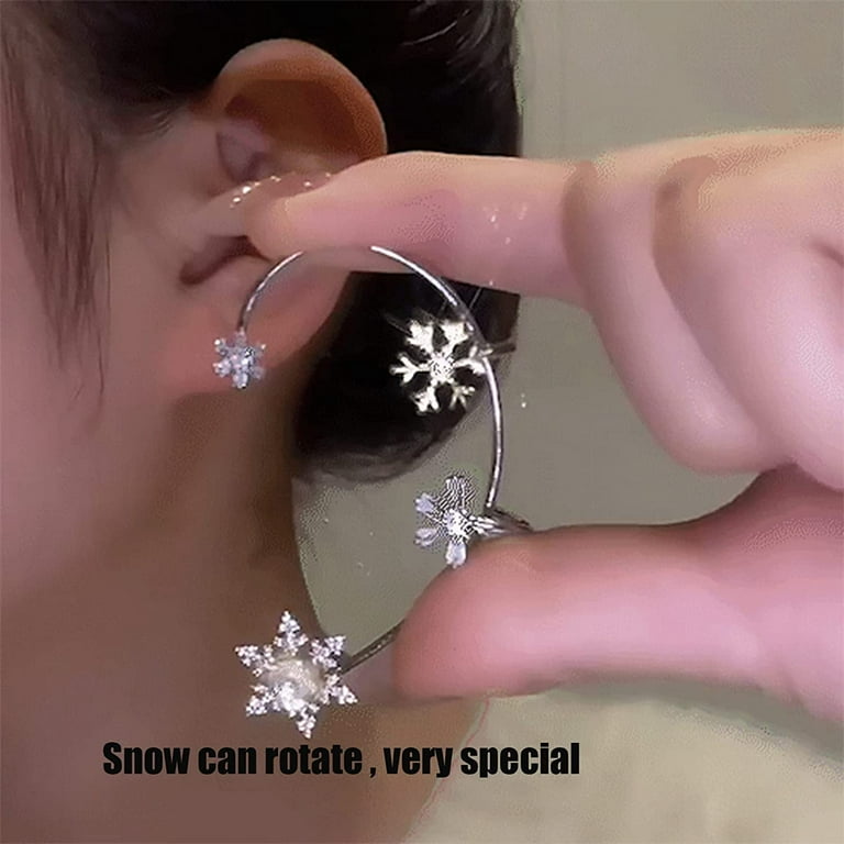 Zircon Pearl Flower Ear Bones Clip Womens Earrings Ear Cuff Ear