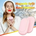 thumbnail image 5 of Coollooc 2 in 1 Magnetic Detachable Hand Warmer, Reusable Portable Electric Hand Warmers, USB 2 in 1 Handwarmers, Outdoor Indoor Pocket Warm Gifts for Christmas Men Women(Pink), 5 of 9