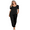 Black, variant on LYMAYTER‌ Women's Pajama Sets Comfortable Short Sleeve Top Long Pants 2 Piece Soft Cotton Lounge Clothes