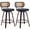 Black + PU Leather + Foam-1, variant on Set of 2 26" Counter Height Bar Stools, 360° Swivel Rattan Cane Back Barstools with Upholstered PU Leather Seat, Walnut Wood Frame Counter Stools for Kitchen Island/Bar/Counter