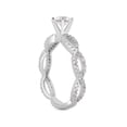 thumbnail image 2 of 1ct Curve Diamond Engagement Matching Wedding Ring Bridal Set 14K White Gold, 2 of 3