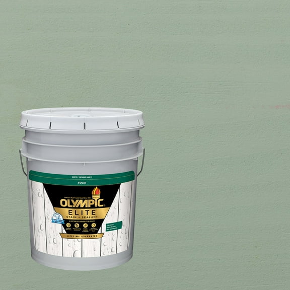 Olympic Elite 5 Gallons SC-1053 North Pole Solid Advanced Exterior Stain and Sealer in One