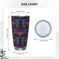 thumbnail image 4 of Cauagu Mandalas Dragonfly Pattern 20oz Tumbler,Stainless Steel Vacuum Insulated Tumbler with Lid Insulated Coffee Mug Thermal Cup with Splash Proof Sliding Lid-Straw Two-piece Set, 4 of 8