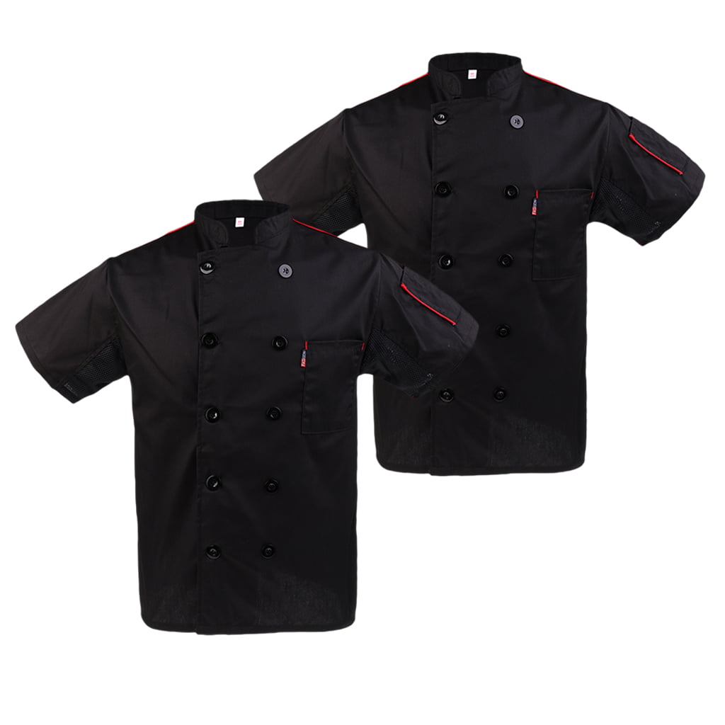 Prettyia Fashion Unisex Long Sleeve Uniform Top Jacket Waiter Chef Cook Coat 