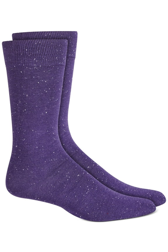 Mens Purple Speckle Casual Crew Socks 7-12