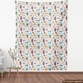 thumbnail image 4 of Ambesonne Colorful Fabric by the Yard Upholstery, Famous Dutch Motifs Image, 1 Yard, White and Multicolor, 4 of 5