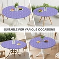 thumbnail image 7 of Purple Cartoon Narwhal Pattern Round Fitted Tablecloth with Elastic Edge,Dining Table Cover Waterproof,Outdoor Round Tablecloth for Camping,Dining,Indoor and Outdoor, 7 of 7
