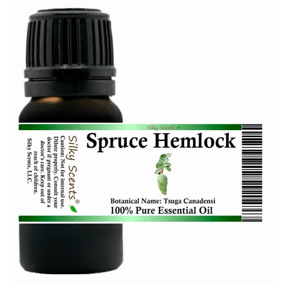 Spruce Hemlock Essential Oil 10 ml (1/3 fl oz) - 100% Pure and Natural by Silky Scents