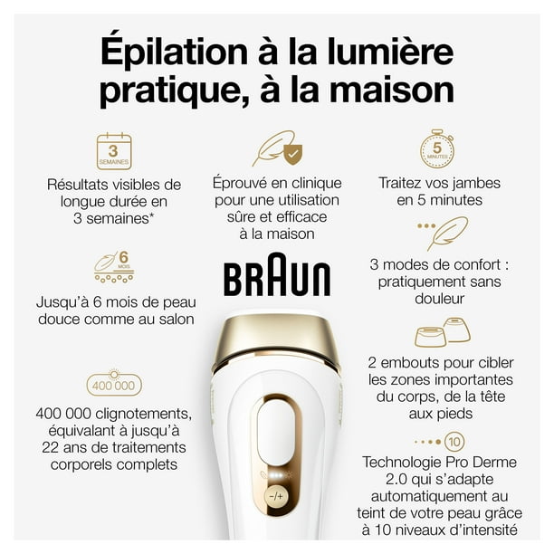 脱毛・除毛 BRAUN Silk expert Pro5 PL5227 WHITE Braun IPL Silk-Expert Pro 5 Laser Hair Removal at Home